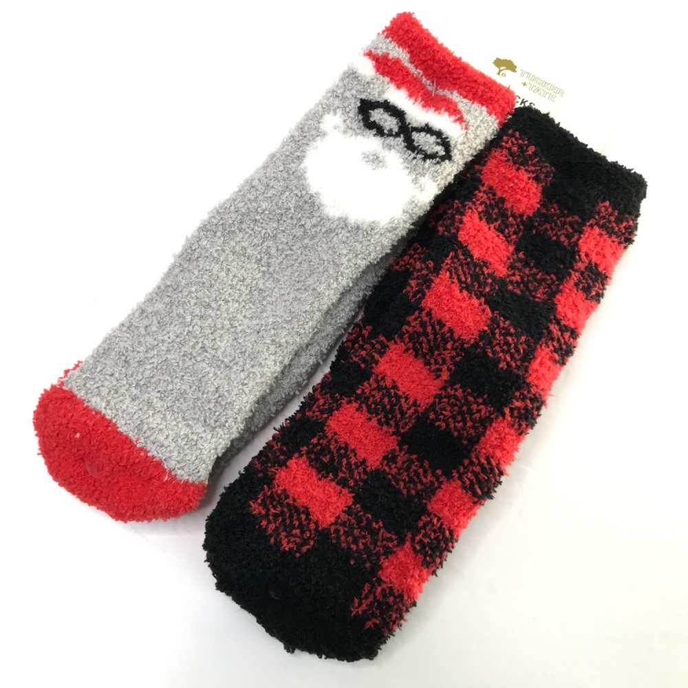 NORDSTROM TUCKER + TATE Cozy Socks Red Black NEW